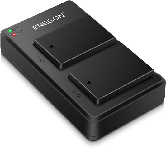 Batteria Fotocamera LP-E17 Da 2 Pezzi 1040Mah Con Doppio Caricatore Micro USB per Canon Rebel SL2, T6I, T6S, T7I, EOS M3, M5, M6, EOS 200D, 250D, 77D, 750D, 760D, 800D, 8000D, Kiss X8I