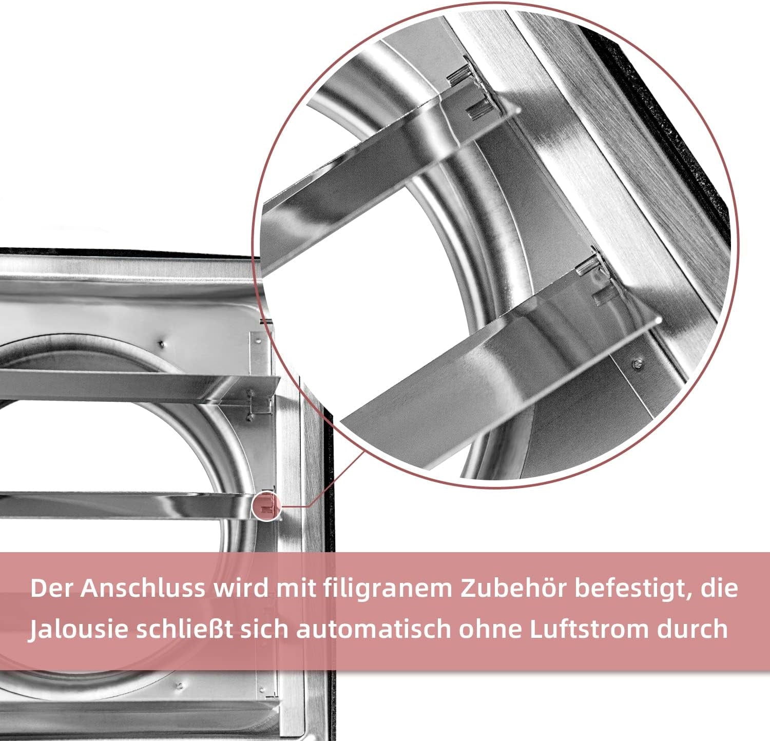 Griglia di protezione dalle intemperie in acciaio inox griglia di ventilazione lamelle mobili 100 mm 125 mm 150 mm