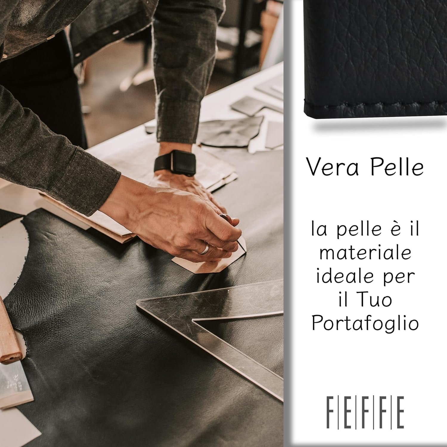 Portafoglio Uomo Vera Pelle Airtag anti Clonazione Portacarte Piccolo Schermato RFID Mini Wallet Airtag Apple (Nero)