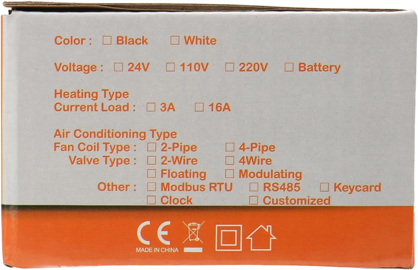 Termostato Riscaldamento Wg808,Con Tasti a Sfioramento,Ac230V 10A Adatto per Il Riscaldamento Radiante NERO