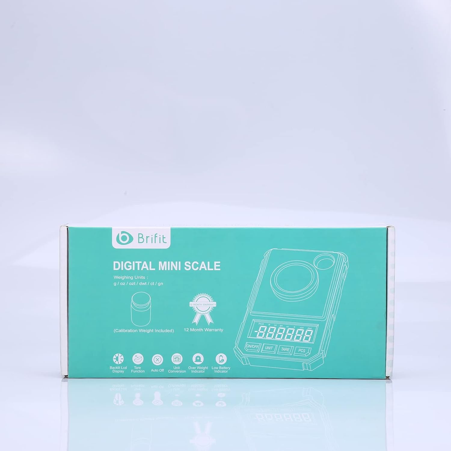Bilancia Digitale Di Precisione, 50G/0,001G Mini Bilancia Tascabil Con Peso Di Calibrazione Da 50G E Pinzette Elettrostatiche, Bilancia Da Cucina Con Tara E LCD Retroilluminato - Arancia