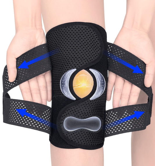 Ginocchiera Premium Da Uomo E Donna Con Rotula E Menisco Gel per Rotula, Con Stabilizzatori Laterali, Supporto Ortopedico per Artrite, Menisco, Dolore Al Ginocchio, Sport ACL 3XL