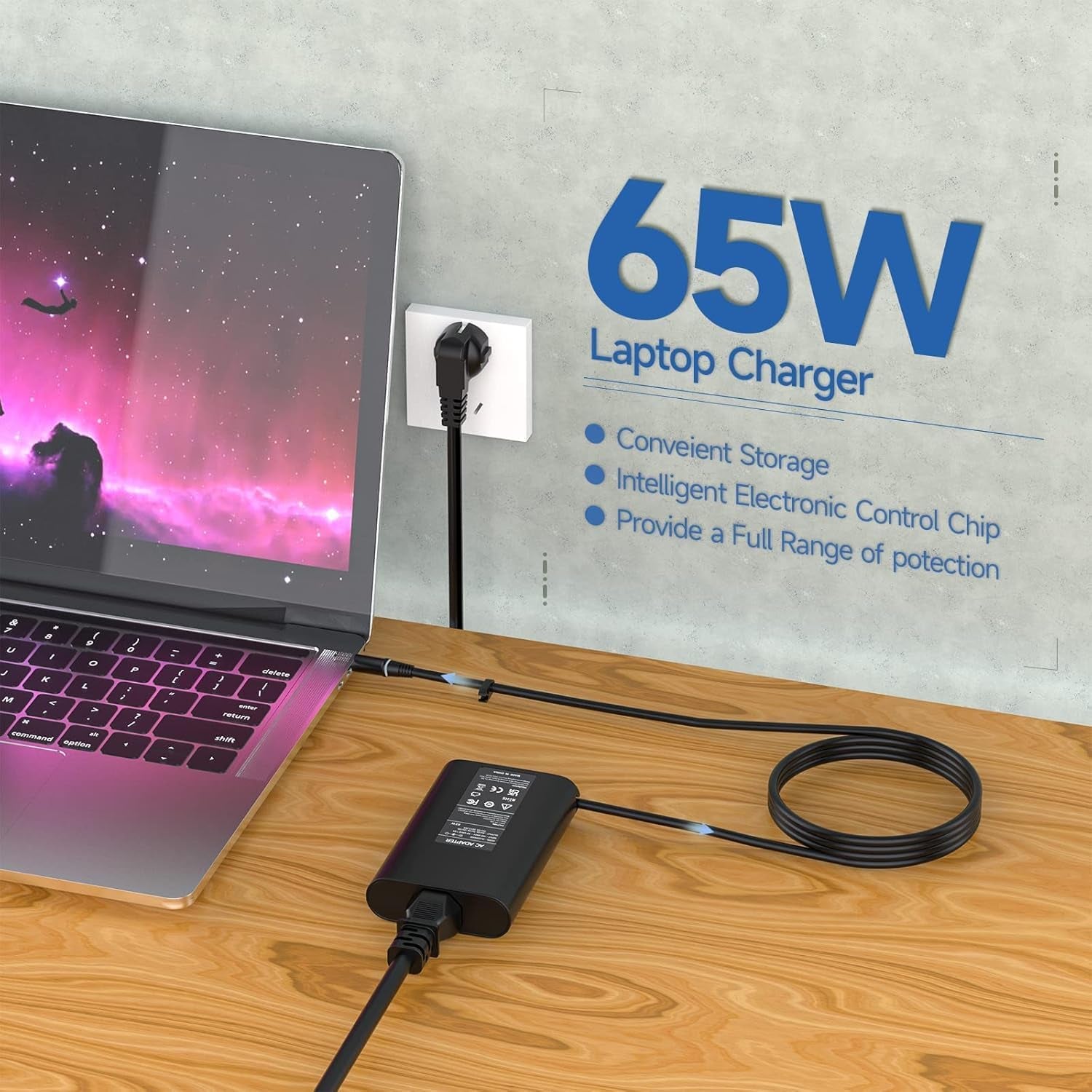 65W Alimentatore Caricatore Portatile per Dell Latitude 7490 7400 5590 E6430 E5470 E5450 E5440 E7440 E7250 E7240 E7450 E6440 E6540 5490 7480 5290 5480 5400 5500 3470 5580 7280 7480 7290 Caricabatterie