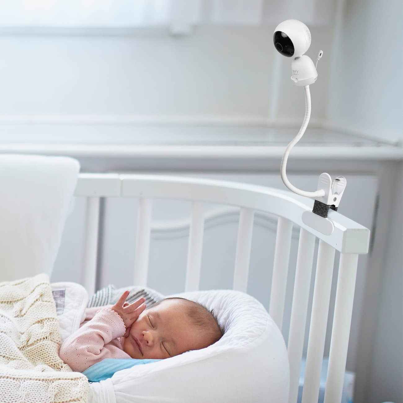 Versatile Supporto Flessibile a Morsetto a Torsione Con Connettore a Vite Da 1/4 Dock Compatibile Con Eufy Security 720P Video Baby Monitor