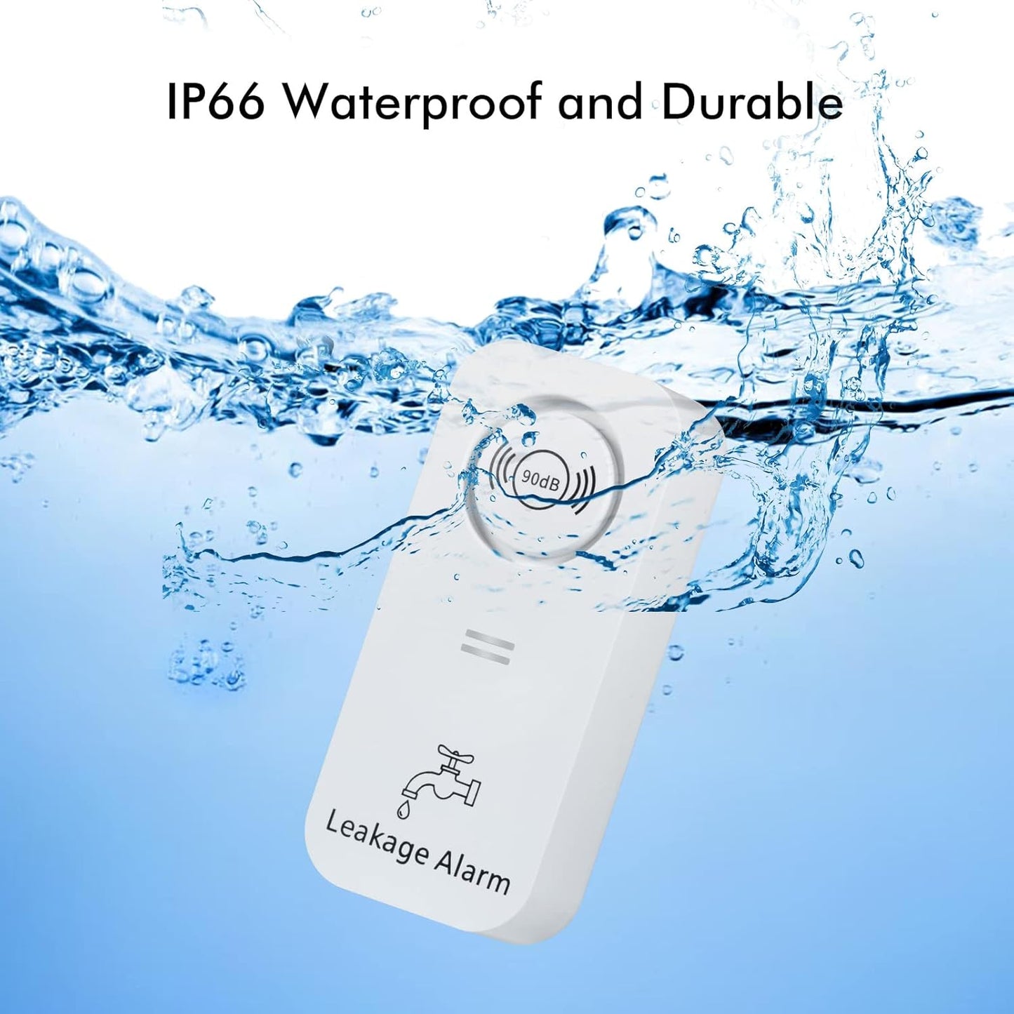 Rilevatore Di Perdite D'Acqua Wifi (Wifi 2.4G), Allarme Sensore D'Acqua Da 90 Db E Avviso Tramite App, Allarme Rilevatore Di Perdite Wireless, per Tubi, Cucine, Bagni, Cantine (4 Pezzi)