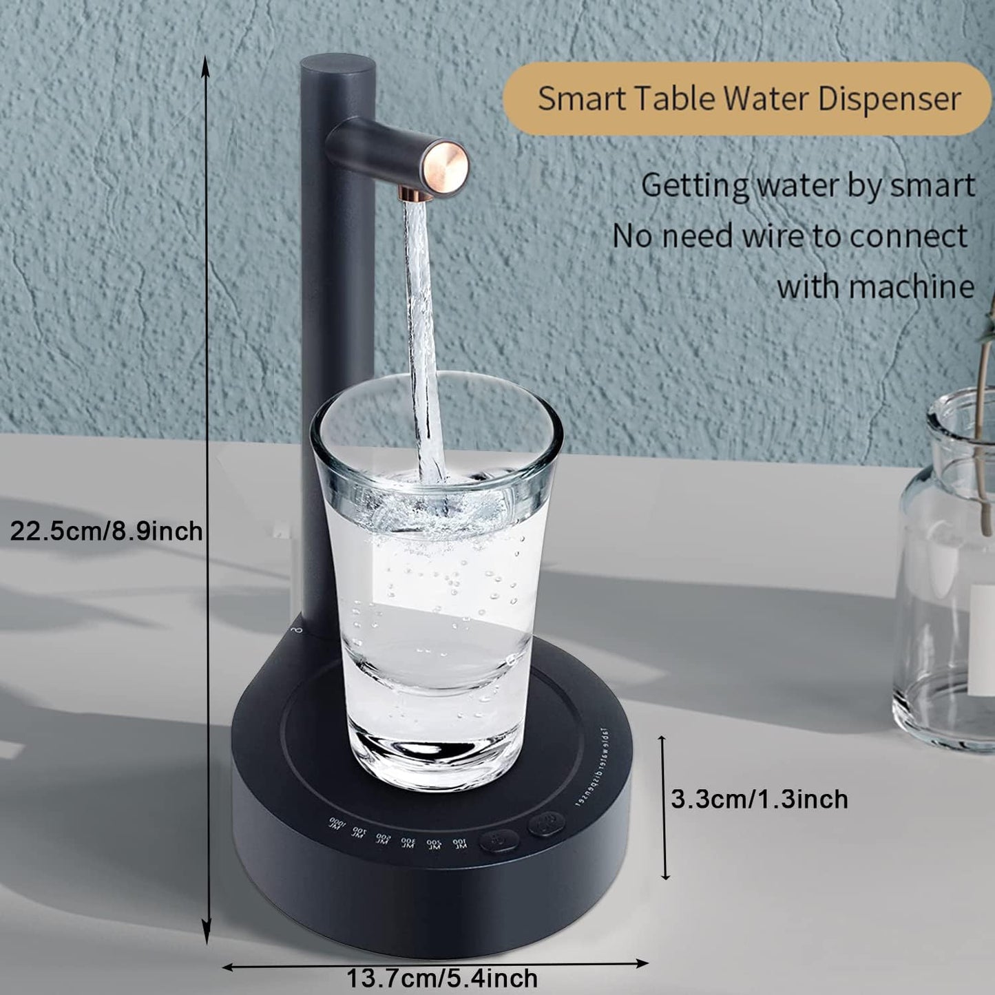 Erogatore Elettrico Da Tavolo Di Bottiglie D'Acqua,Pompa per Acqua Potabile Portatile Dell'Erogatore Automatico D'Acqua Usb,Pompa per Bottiglie D'Acqua Da Tavolo (Blu)