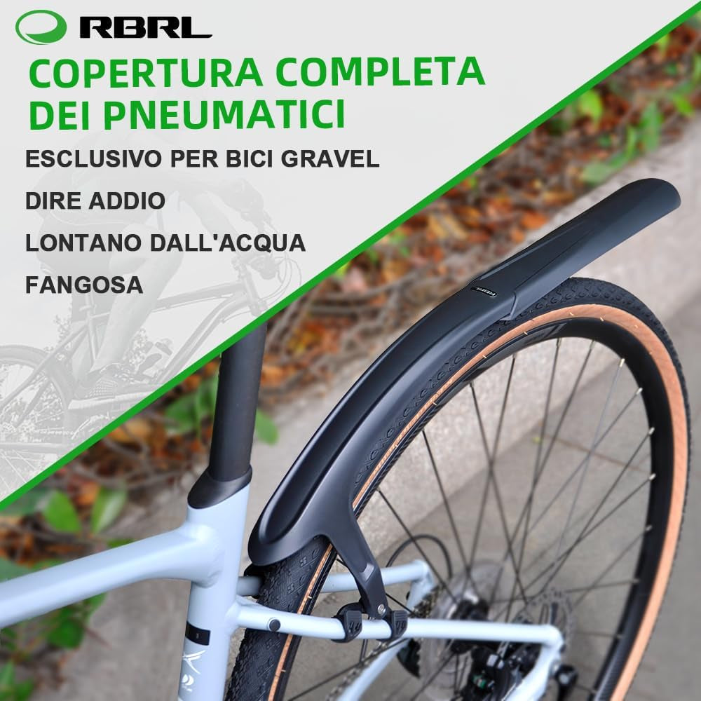 Parafango Universale per Bicicletta 28 Pollici, Set Parafanghi per Bicicletta, Parafango Regolabile E Facile Da Installare (Protezione Ruota per Bici Gravel, Bici Da Corsa)