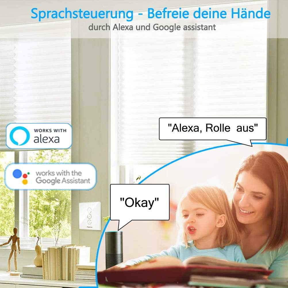 Interruttore per Tapparelle Wifi, Con Telecomando RF, Timer, Timer per Motore per Tapparelle, Compatibile Con Google Home/Smart Life