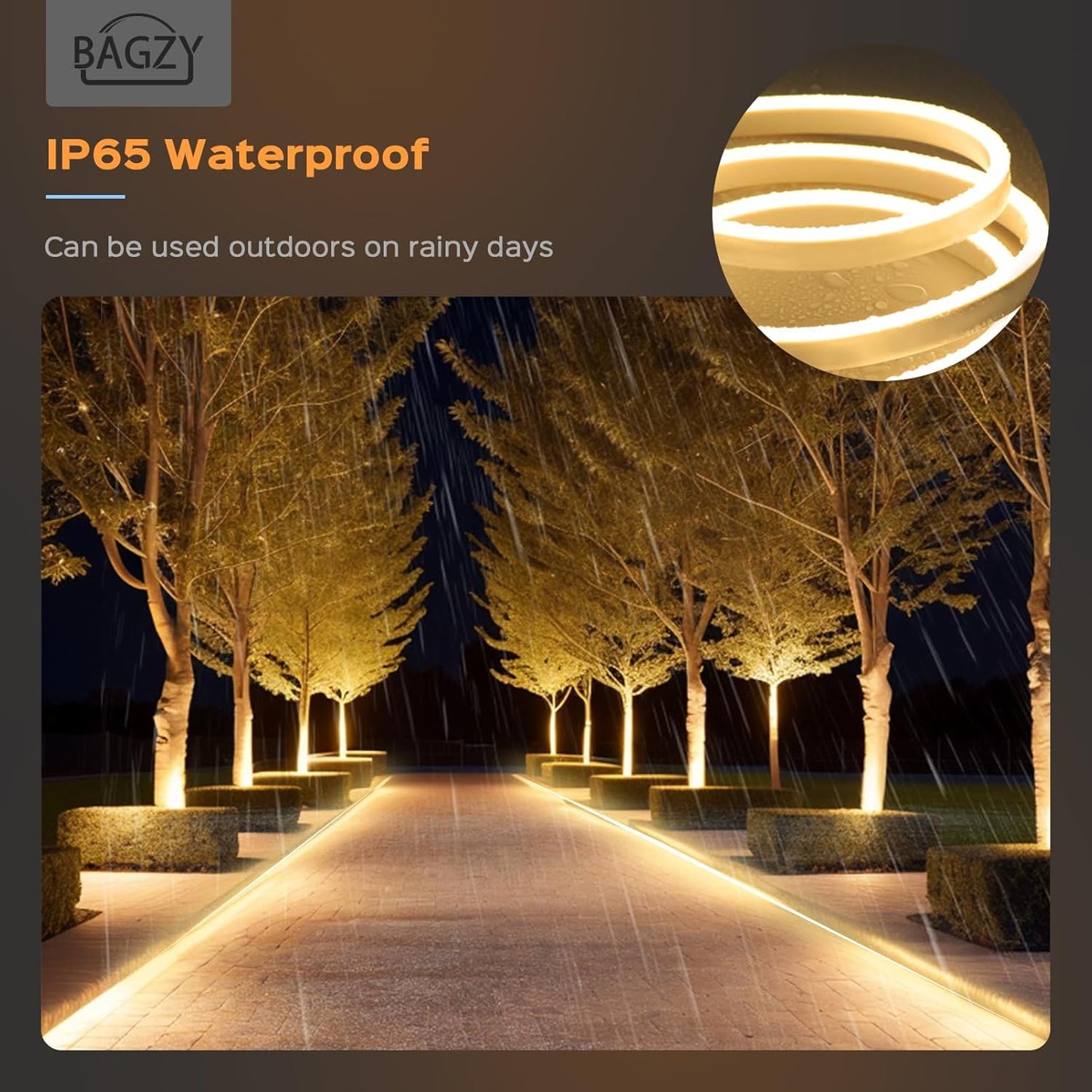 Striscia LED Neon 20 Metri Tubo LED Flessibile Esterno Impermeabile Luminosa 220V IP65 120 LED/M Corda Stringa Lampada Con Alimentatore Di Rete E Controller,Per Camera Da Letto(Giallo)
