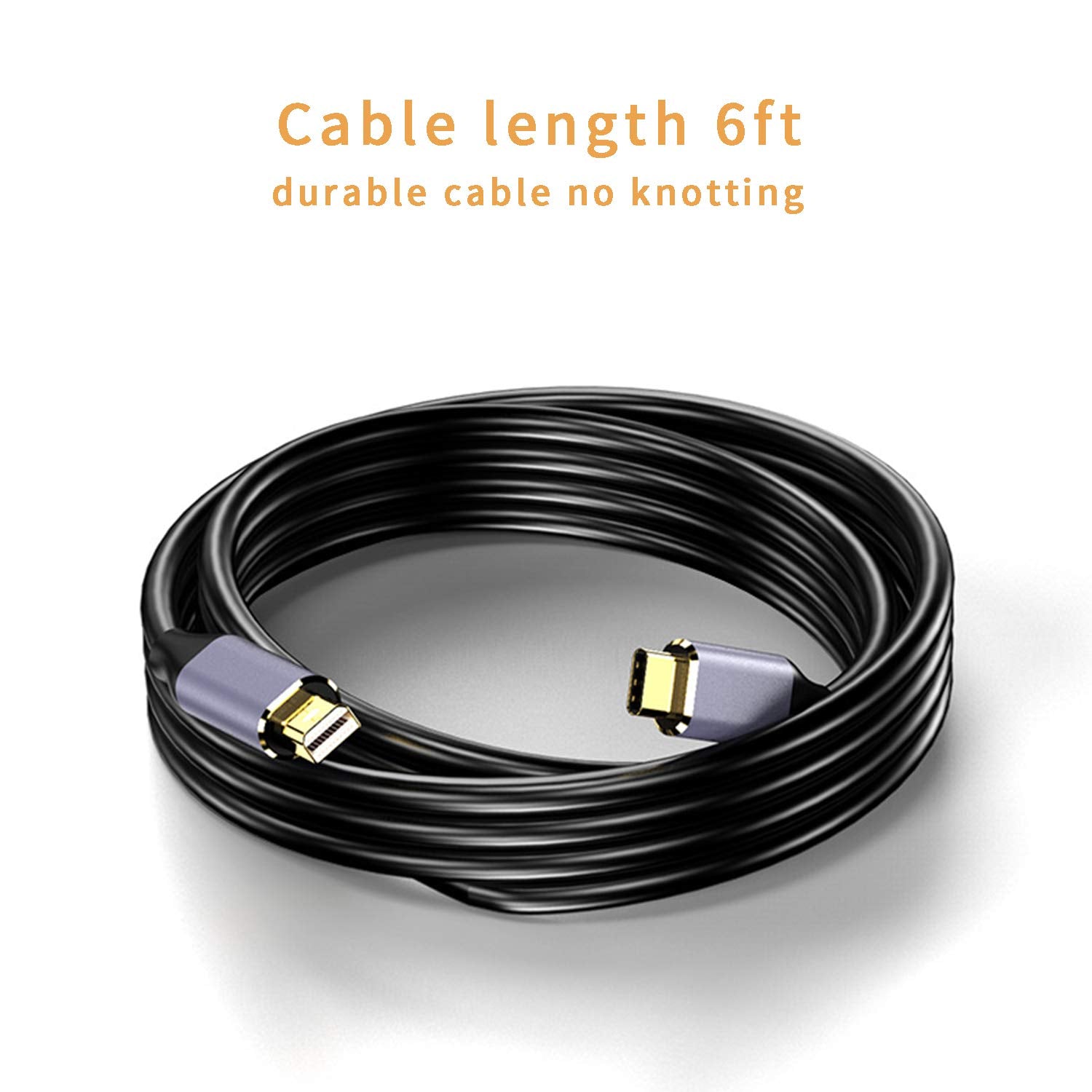 Cavo Da USB Type-C Maschio a Mini Displayport, Cavo Di Conversione Video Da USB C a Mini DP 4K@60Hz Supporto Modalità Specchio Ed Estendo Dello Schermo, 1,8 M, Non-Bidirezionale
