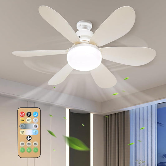 Ventilatore Da Soffitto Con Illuminazione E Telecomando, E26/E27, Lampada Da Soffitto Con Ventilatore, Lampada Da Soffitto LED Da 40 W, Con Ventilatore, Velocità Del Vento Regolabile, 3