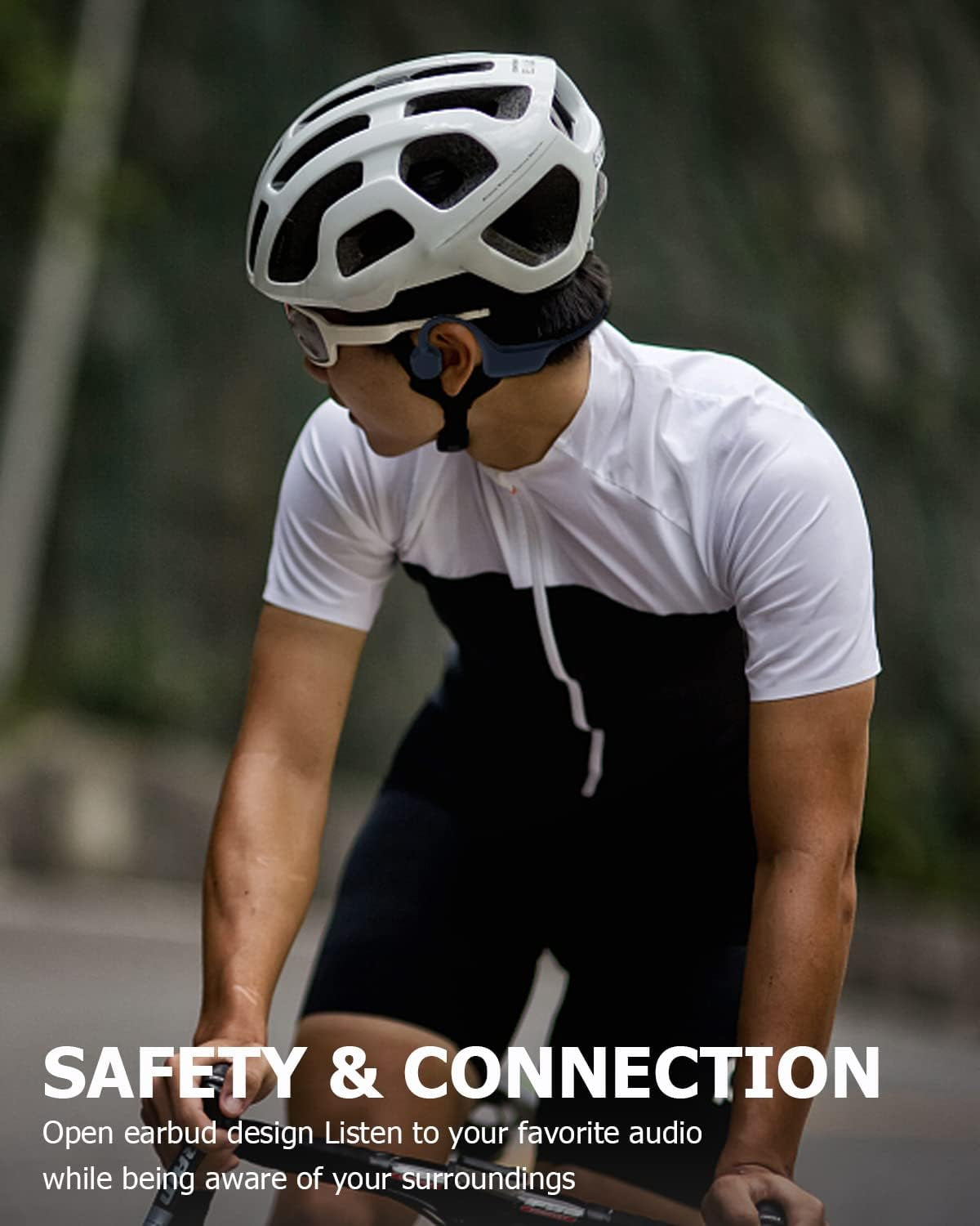 Cuffie Conduzione Ossea Open Ear Auricolari Bluetooth 5.0 Wireless IPX7 Sport Impermeabili E Antisudore Adatte per Corsa Ciclismo Fitness Ufficio