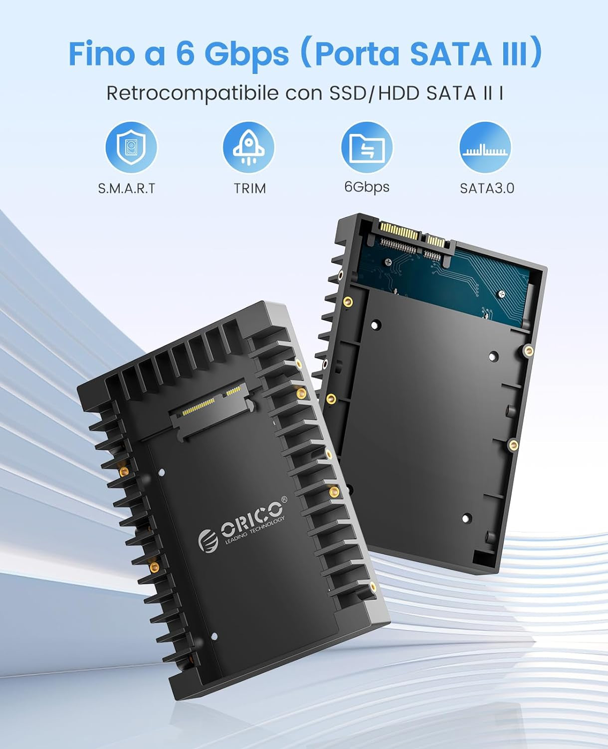 Telaio Di Montaggio per Dischi Rigidi 5 Pezzi Adattatore Hard Disk Interno Da 2,5" a 3,5" Staffe Di Montaggio Rimovibili per 2,5 Pollici SATA HDD O SSD Incluse Viti -1125SS-5