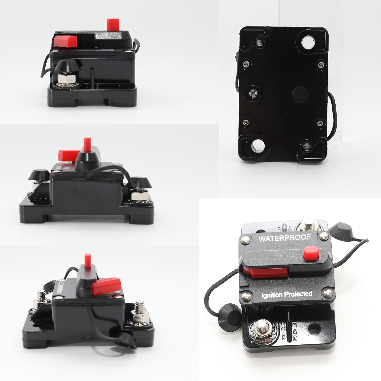 Interruttore Automatico Da 60 Amp Con Anse in Rame, Impermeabile, Invertitore Con Ripristino Manuale, Impermeabile, per Auto, Camion, Autobus, Camper, Barca, Veicolo Marino, 12 V-48 V CC