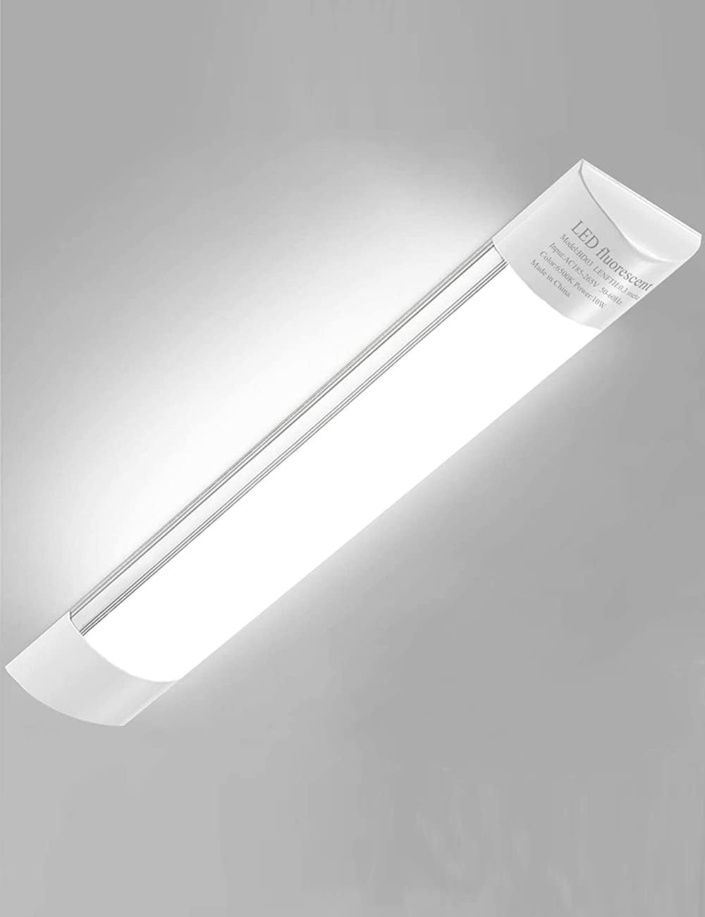 Plafoniera Da Officina, 115Cm 40W LED Luminaire 4800LM Lampada Da Soffitto, 6500K Bianco Freddo Lineare Tubo Neon LED Sottopensile Luce per Parete Garage Ufficio Cucina Barra Magazzino,2Pack