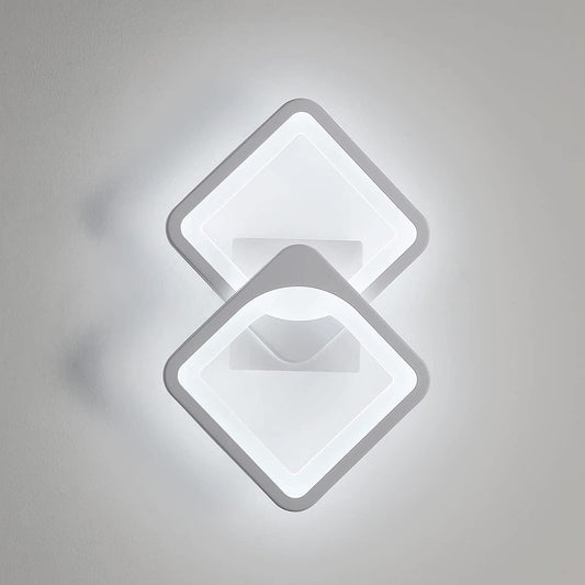 Applique Da Parete Interno 24W, Lampada Da Parete Moderno, Bianco Freddo, 6000K 2400Lm, LED Lampada a Muro Forma Trasformabile per Camera Da Letto, Soggiorno, Corridoio