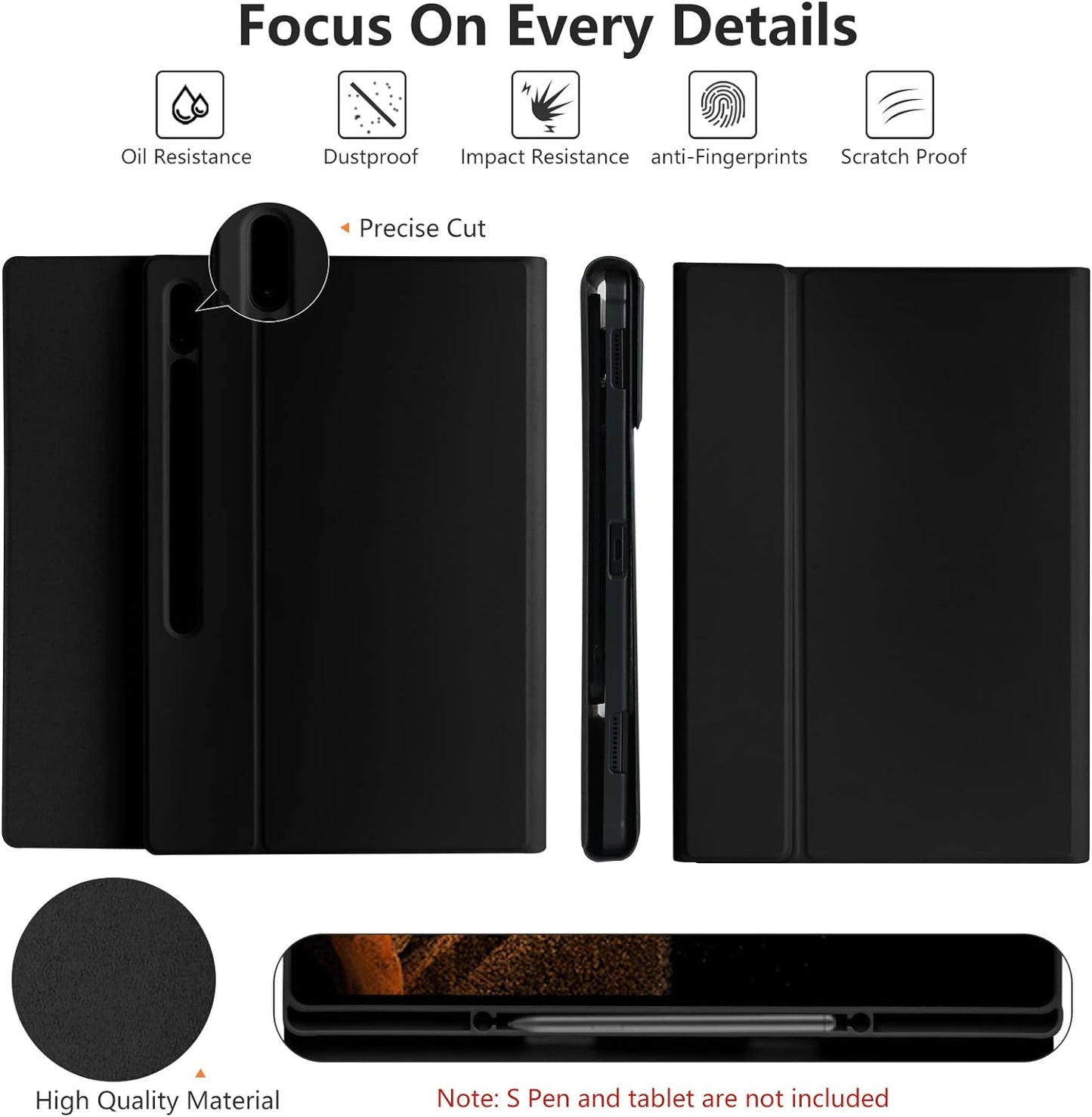 Custodia per Ipad Air 5 2022 Con Tastiera, Ipad Pro 11 2018/Ipad Air 4 2020, Tastiera Magnetica Rimovibile Senza Fili Bluetooth Con Layout QWERTZ, Addormentarsi Automaticamente/Svegliarsi