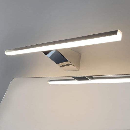Applique Bagno Specchio Moderno, Acciaio Inossidabile, 40 Cm, Luce Specchio Bagno 10 W 800 Lm, Bianco Neutro 4000 K, Stile Minimalista IP44 Impermeabile(40Cm - 4000K)