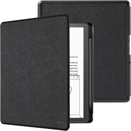 Ks-230913- Custodia Cover per Kindle Scribe (10,2 Pollici, Versione 2022) - Con Portapenne Integrato E Funzione Di Sospensione/Riattivazione Automatica (Nero)