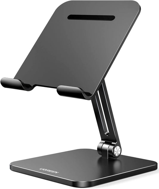 Supporto Tablet Da Tavolo, Porta Tablet Regolabile, Supporto Cellulare in Alluminio Compatibile Con Galaxy Tab, Ipad Mini/Air 6 5, Iphone 16 Plus, Galaxy S24 Ultra E Altri Da 4-12.9", Nero