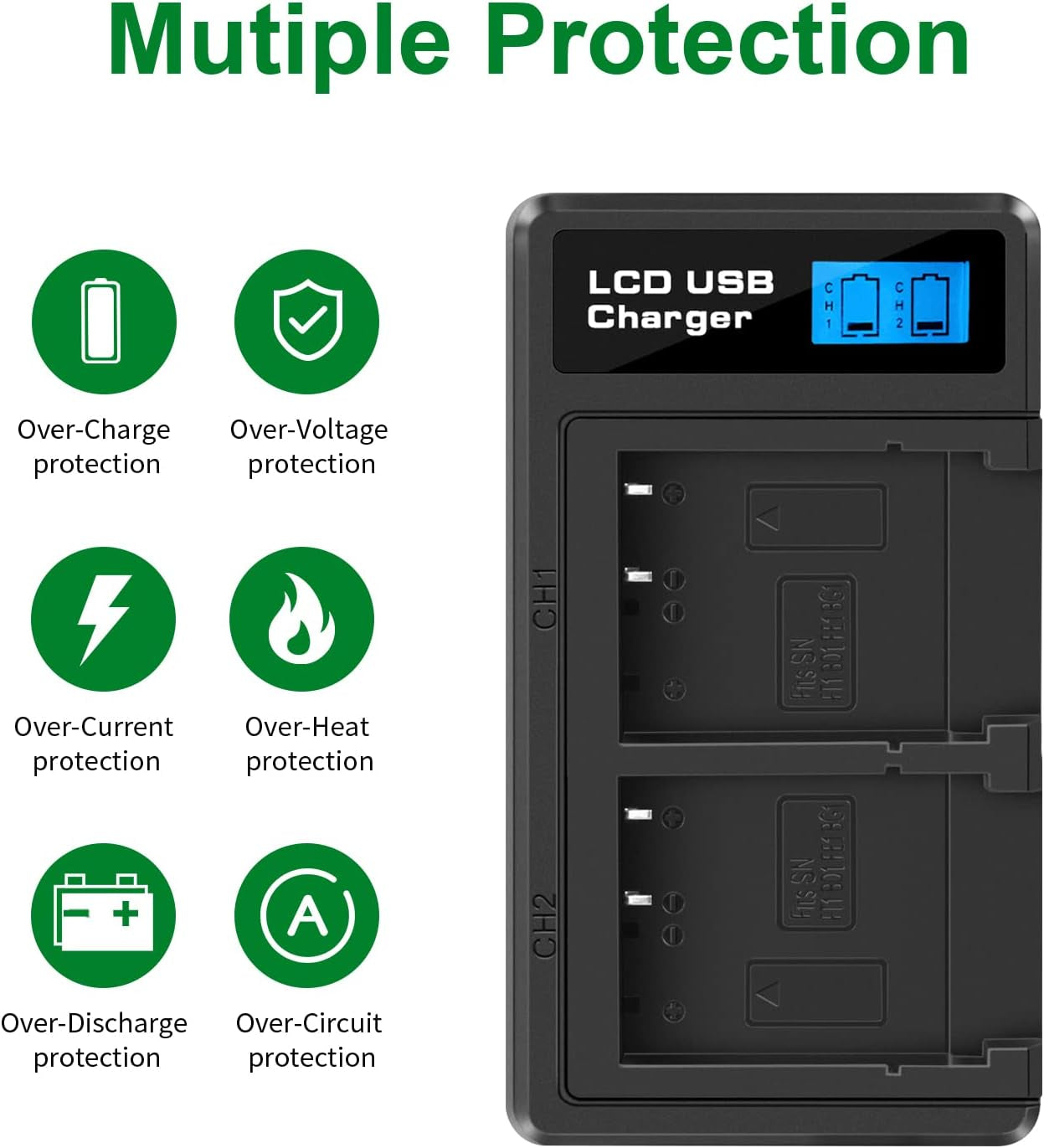 Batteria Agli Ioni Di Litio NP-BG1 Da 3.7V 1200Mah E Caricatore USB LCD per Sony Cyber-Shot DSC-W120 W150 W220 DSC-H3 H7 DSC-H9 DSC-H10 DSC-H20 DSC-H50 DSC-H55 DSC-H70 DSC-HX5V