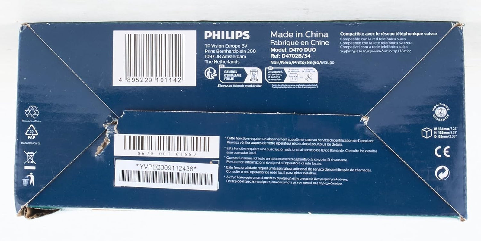 Console PHILIPS DECT D47 Duo SENZA REPONDEUR