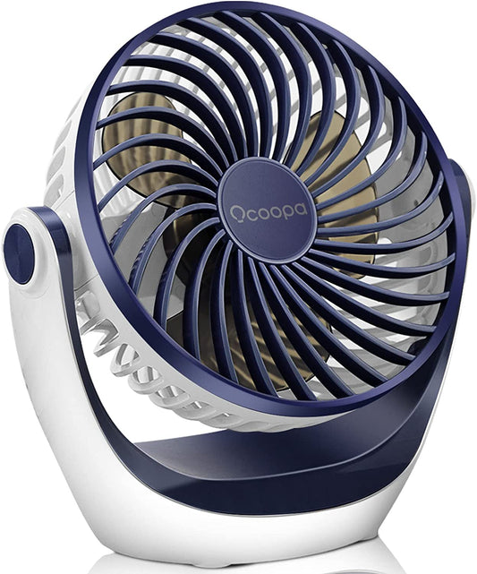 Ventilatore Da Tavolo,Mini Ventilatore Usb,Con Forte Flusso D'Aria E Funzionamento Silenzioso, Velocità Regolabile, Testa Girevole a 360 °, per Scrivania, Ufficio, Casa