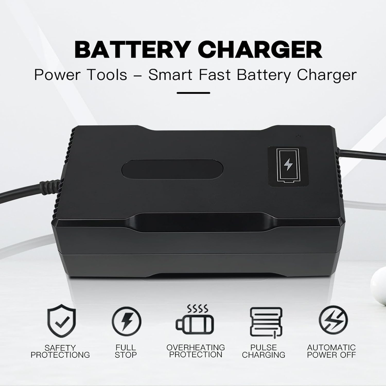 Caricabatteria 54.6V 4A, Batteria 48V 13S Litio Alimentazione Caricabatterie per Monopattino Elettrico, E-Bike, Hoverboard, Scooter, Velo Elettrico Con DC 5.5*2.1Mm Connettore