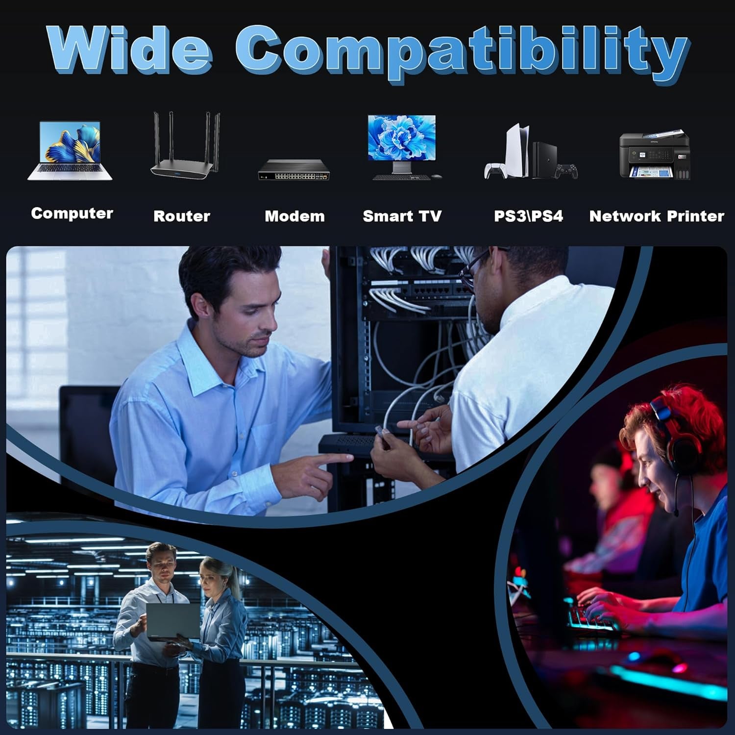 Cavo Ethernet 30 Metri, Cavo Di Rete Cat 6 Esterno Gigabit Bobina Cavo LAN UTP Cavo LAN 23AWG Cavo Internet Bianco Cavo Patch Lungo