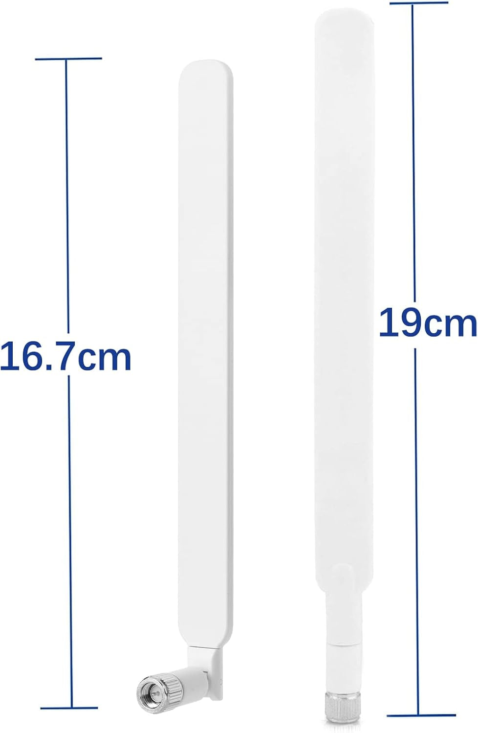 Antenna 4G LTE SMA Maschio 10Dbi 19Cm Wifi Omni Direzionale Amplificatori Di Segnale per Tim Vodafone Huawei ZTE 4G Router Modem Gateway Cellulare Telecamera, 2 Pacchi