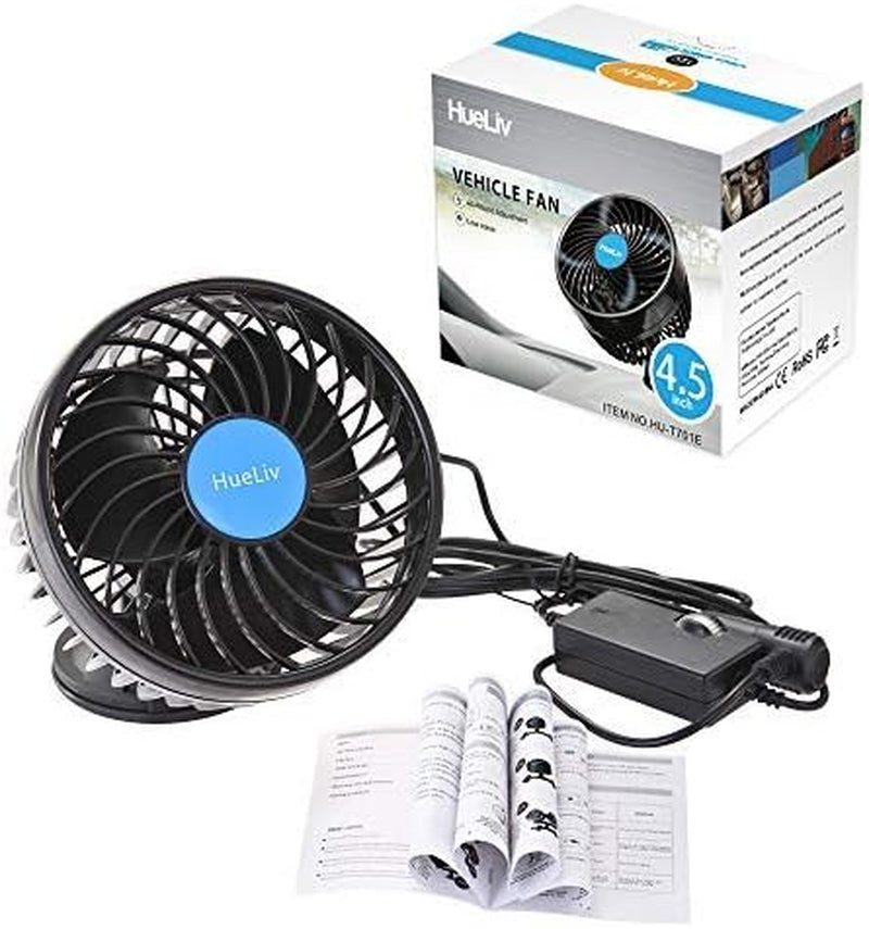 Ventilatore per Auto Ventola per Auto Ventosa per Auto Ventola Di Raffreddamento Potente Silenzioso Con Velocità Continua Girevole Ventole Auto 12V Accendisigari Raffreddamento Estivo