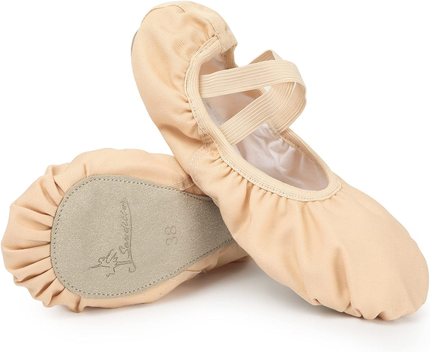 Scarpe Da Danza Classica E Moderna Antiscivolo Tela Scarpette Da Ballerina Ginnastica Ballo Pantofole per Bambina Ragazze E Donna