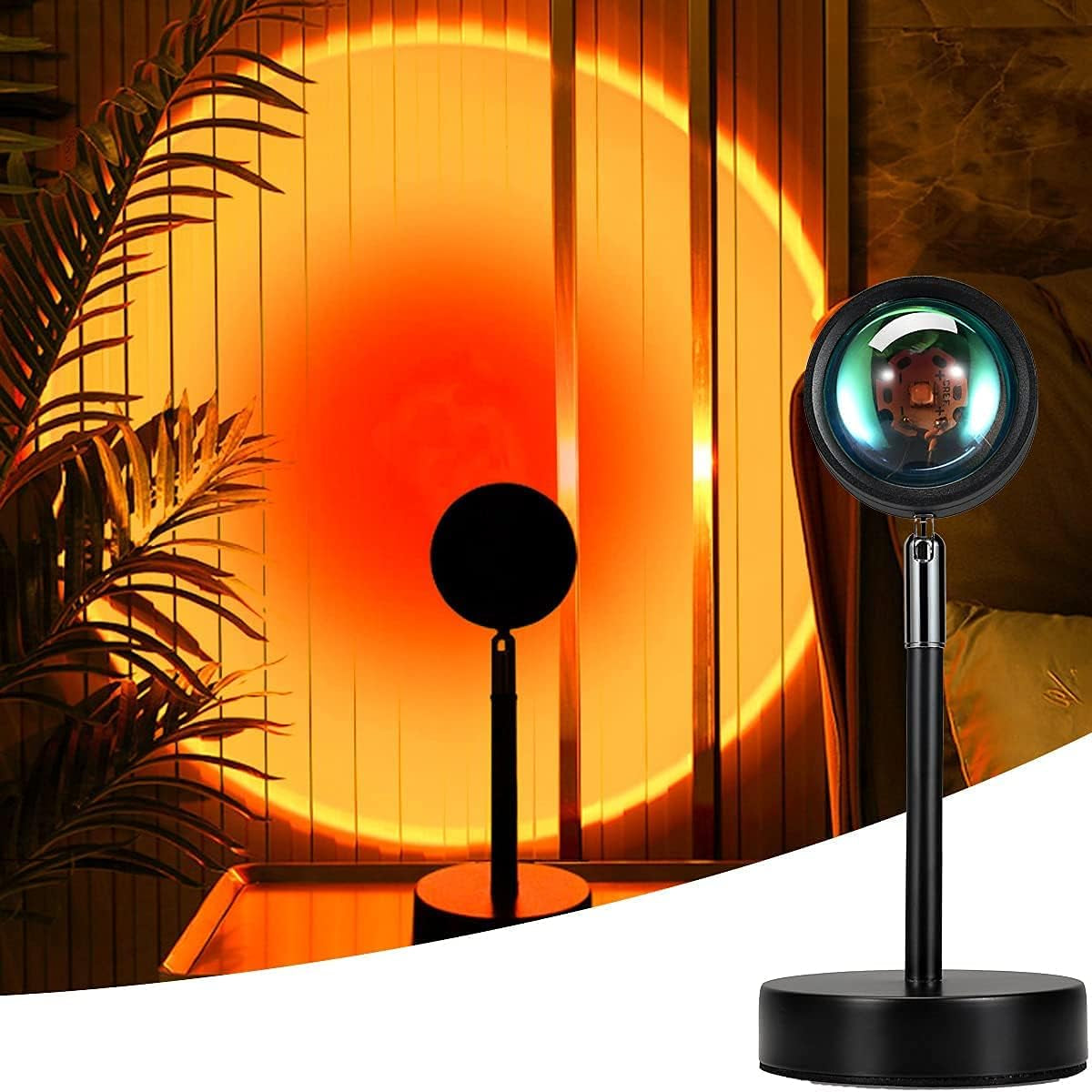 Sunset Projection Lamp,180°Sunset Light Projector LED,USB Lampade Da Terra, Sunset Lampada,Luce Notturna,Night Light Projector,Romantica Luce Rredamento Camera Da Letto per Feste in Cas