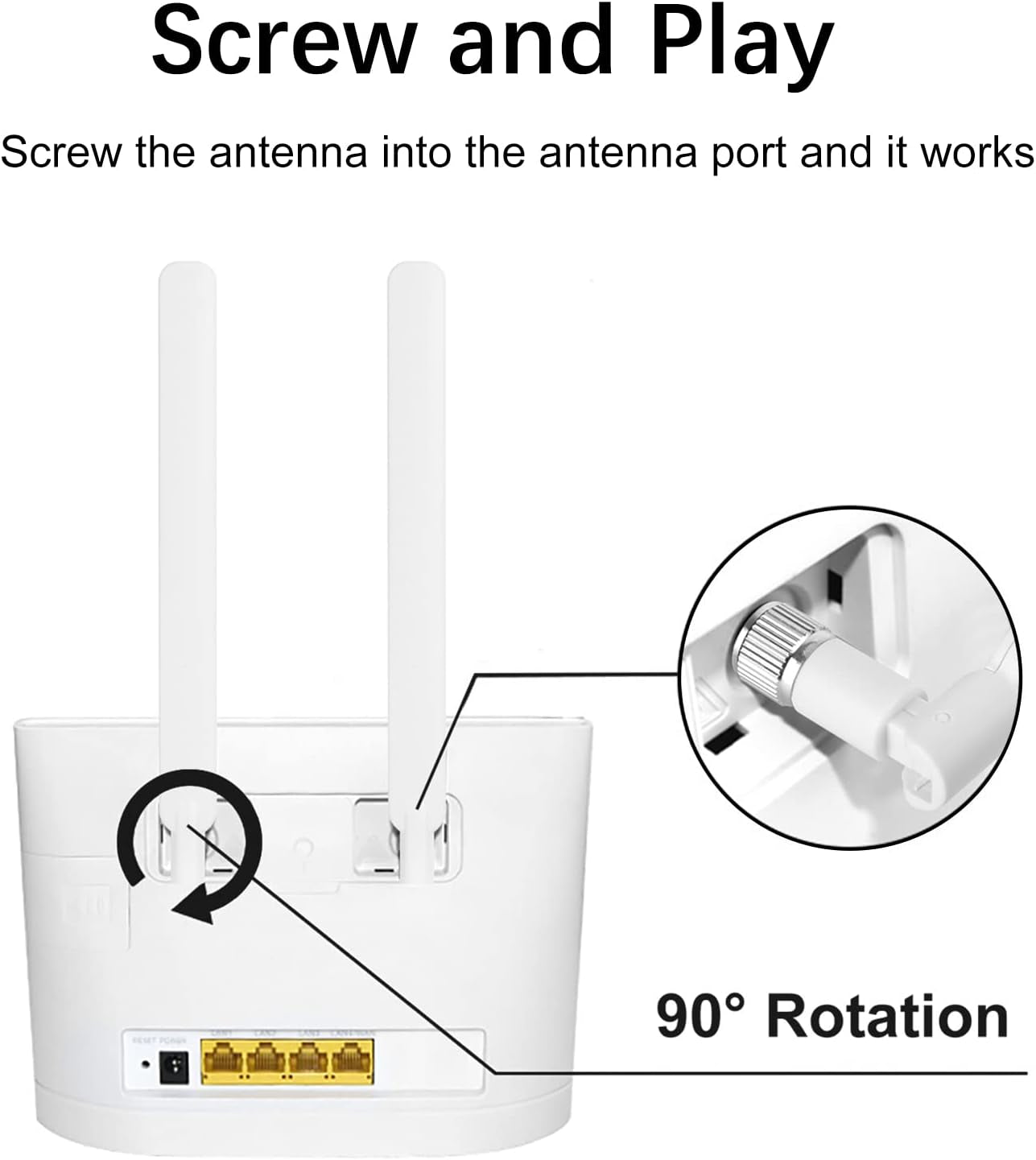 Antenna 4G LTE SMA Maschio 10Dbi 19Cm Wifi Omni Direzionale Amplificatori Di Segnale per Tim Vodafone Huawei ZTE 4G Router Modem Gateway Cellulare Telecamera, 2 Pacchi