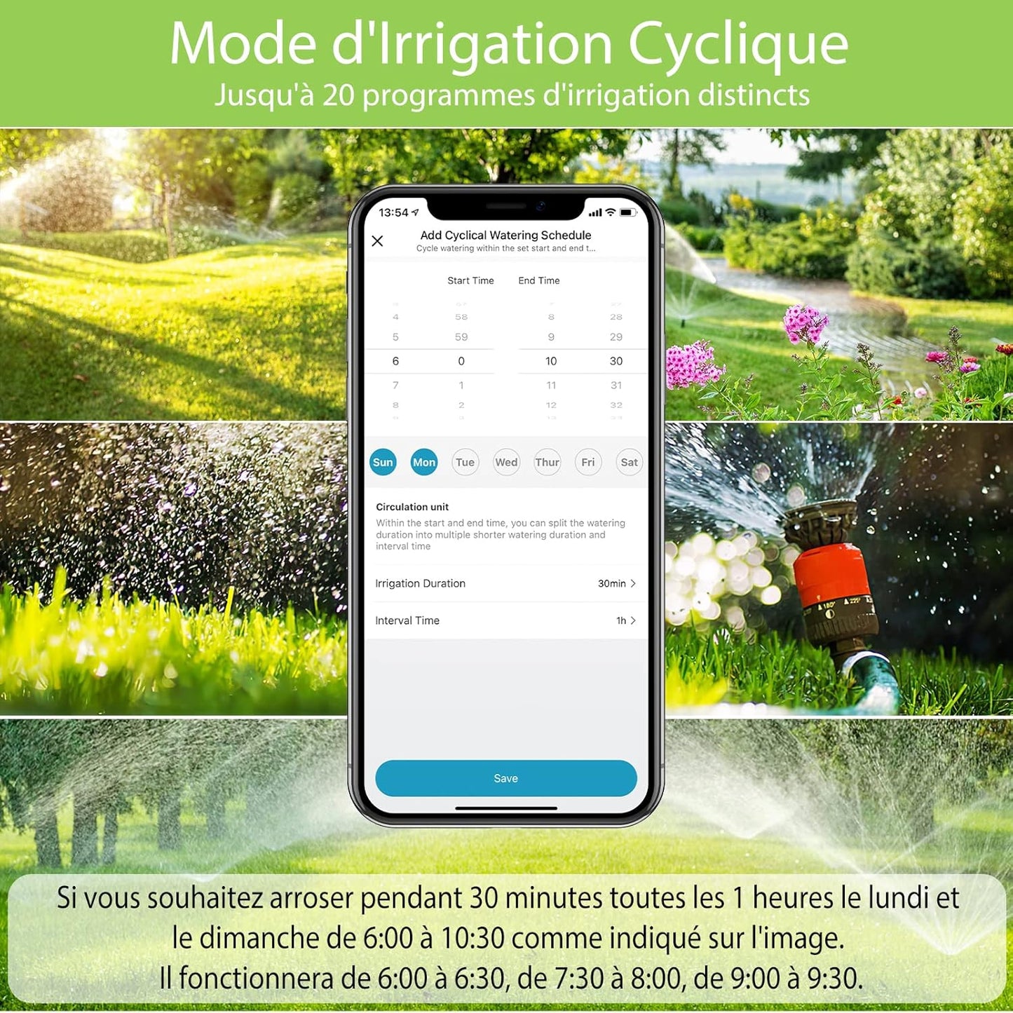 Timer Irrigazione Wifi Con Hub, 2 Uscite Centralina Irrigazione Wifi per Irrigazione Automatica, Programmatore Irrigazione Wifi Di Irrigazione Della Piscina Del Prato (Wifi - 2 Vie)