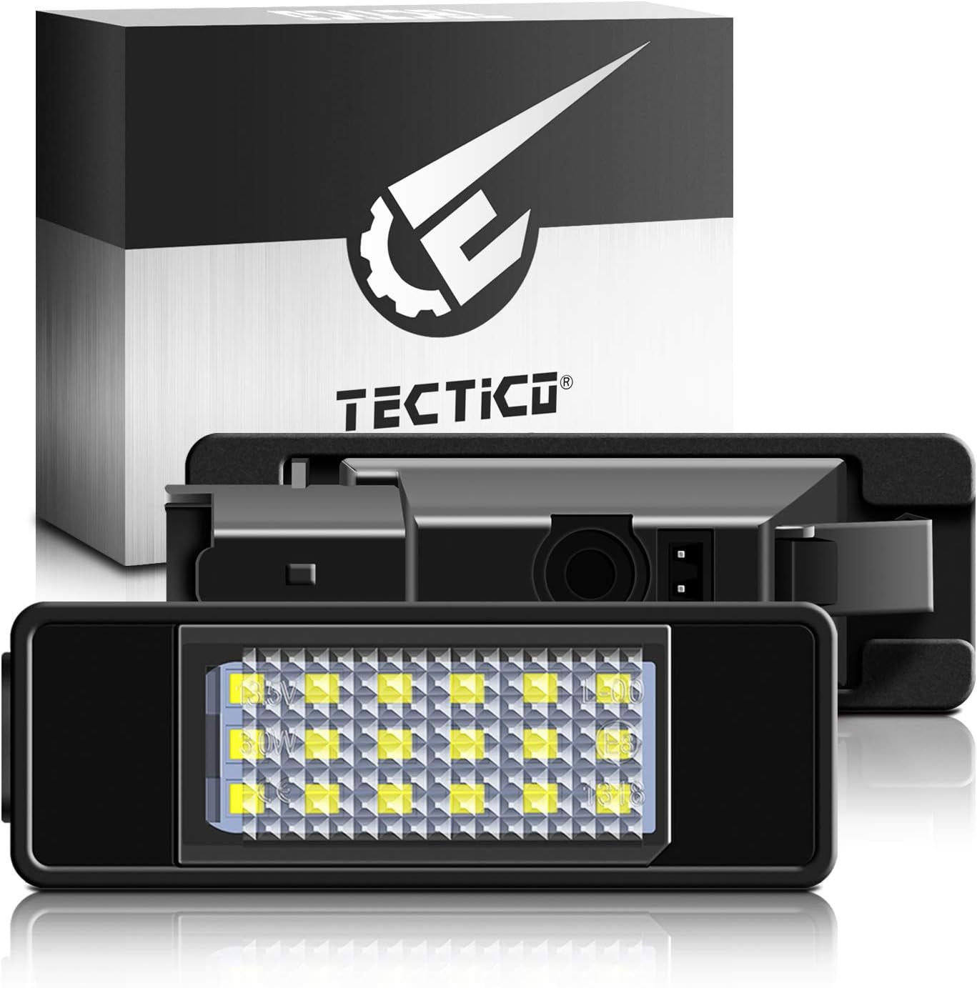 LED Luci Targa Auto Lampada Targa E-Mark ECE Bianco Puro 6000K Canbus Nessun Errore per 106 207 307 308 406 407 508 Pour C3 C4 C5 C6 C8,2 Pezzi