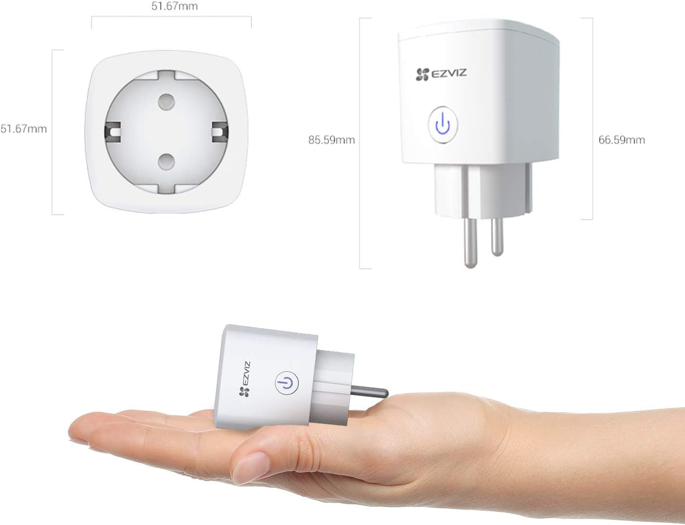 T30 Presa Connessa Wifi, Presa Intelligente Con Misurazione Del Consumo, Controllo Vocale Con Amazon Alexa E Google Home, Controllo Tramite Smartphone, Nessun Hub Richiesto