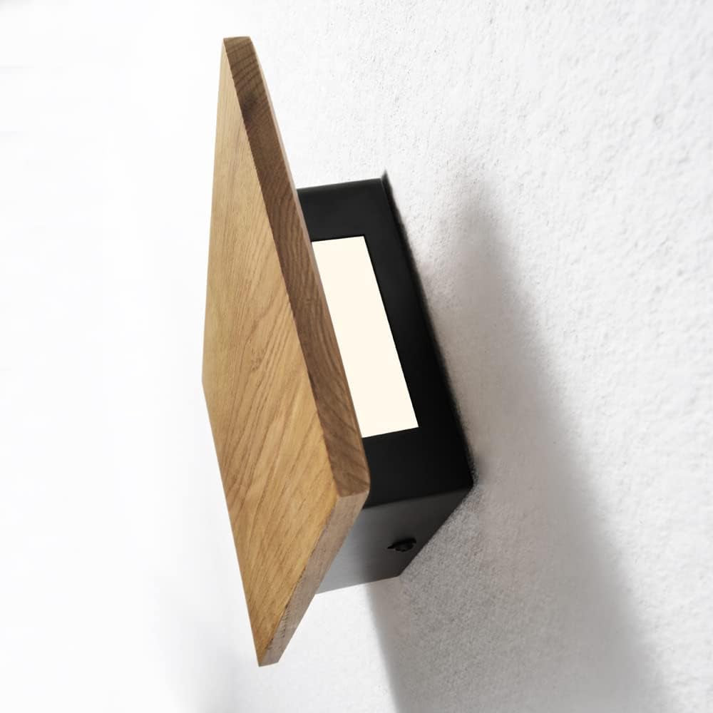 Lampada Da Parete in Legno Vintage, Lampada Da Parete Con Interruttore, Design Industriale, Lampada Da Parete per Interni, Soggiorno, Camera Da Letto, Corridoio, Lampada Da Notte in Legno,