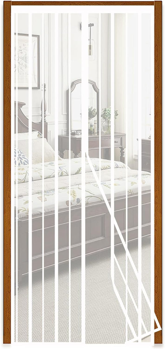 80X200Cm Zanzariera Magnetica per Porta, anti Insetti, per Legno, Ferro, Porte in Alluminio, Facile Da Installare, Non È Necessario Praticare Fori, Apertura E Chiusura Silenziosa, Bianco