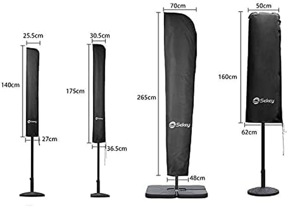 Ombrellone Copertura, 160×50/62Cm,Nero