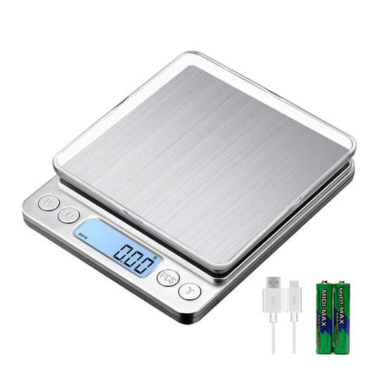 Bilancia Digitale Da Cucina, Bilancia per Pesare, 1 Kg/0,01 G, Con Ricarica USB, Perfetta per Gioielli, Monete, Polveri, per Cottura
