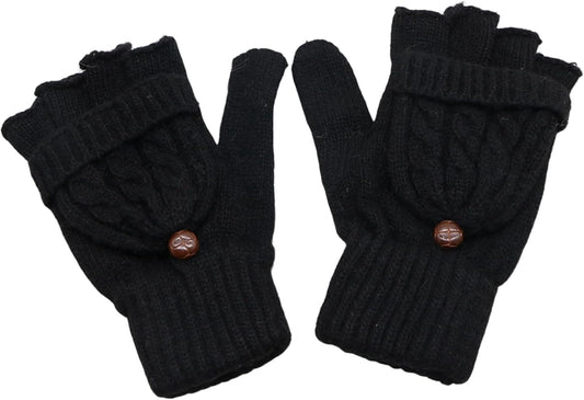 Donne Guanti Senza Dito Inverno Guanti Caldi Guanti a Maglia Guanti a Metà Cycling Guanti