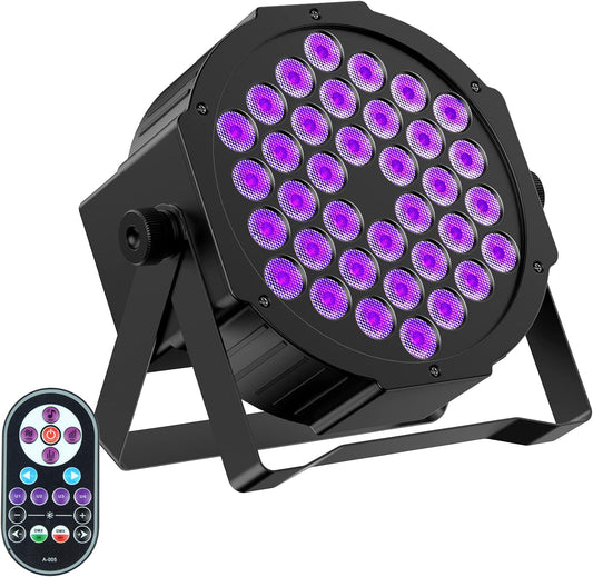 Luce Nera Da Palcoscenico per Feste, 36 LED per Discoteca, Luce Nera per Feste Di Halloween, Luce Nera per Interni, Esterni, Matrimonio (1 Confezione)