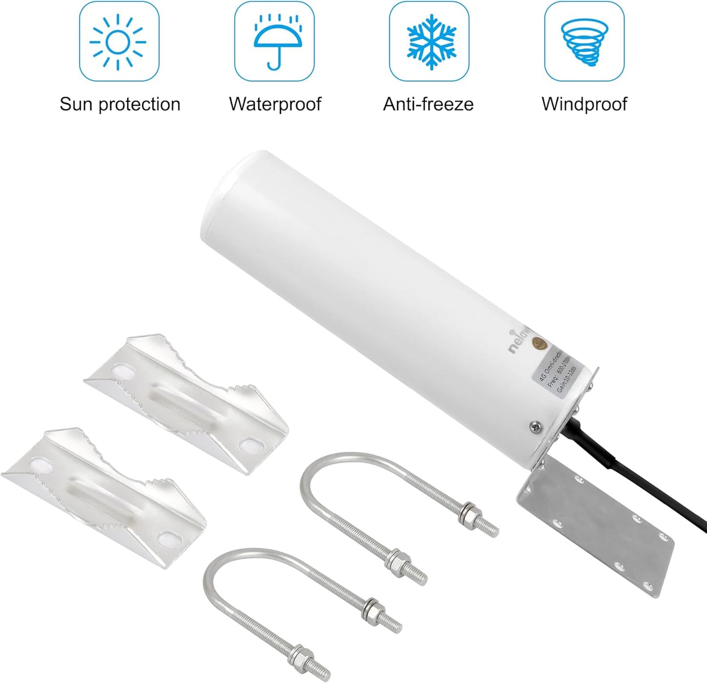 4G LTE Antenna Esterno Omnidirezionale High Gain 10-12Dbi Long Range Antenna Con Spina Sma/Dual TS9 per Router 4G Netgear Nighthawk M1 MR1100