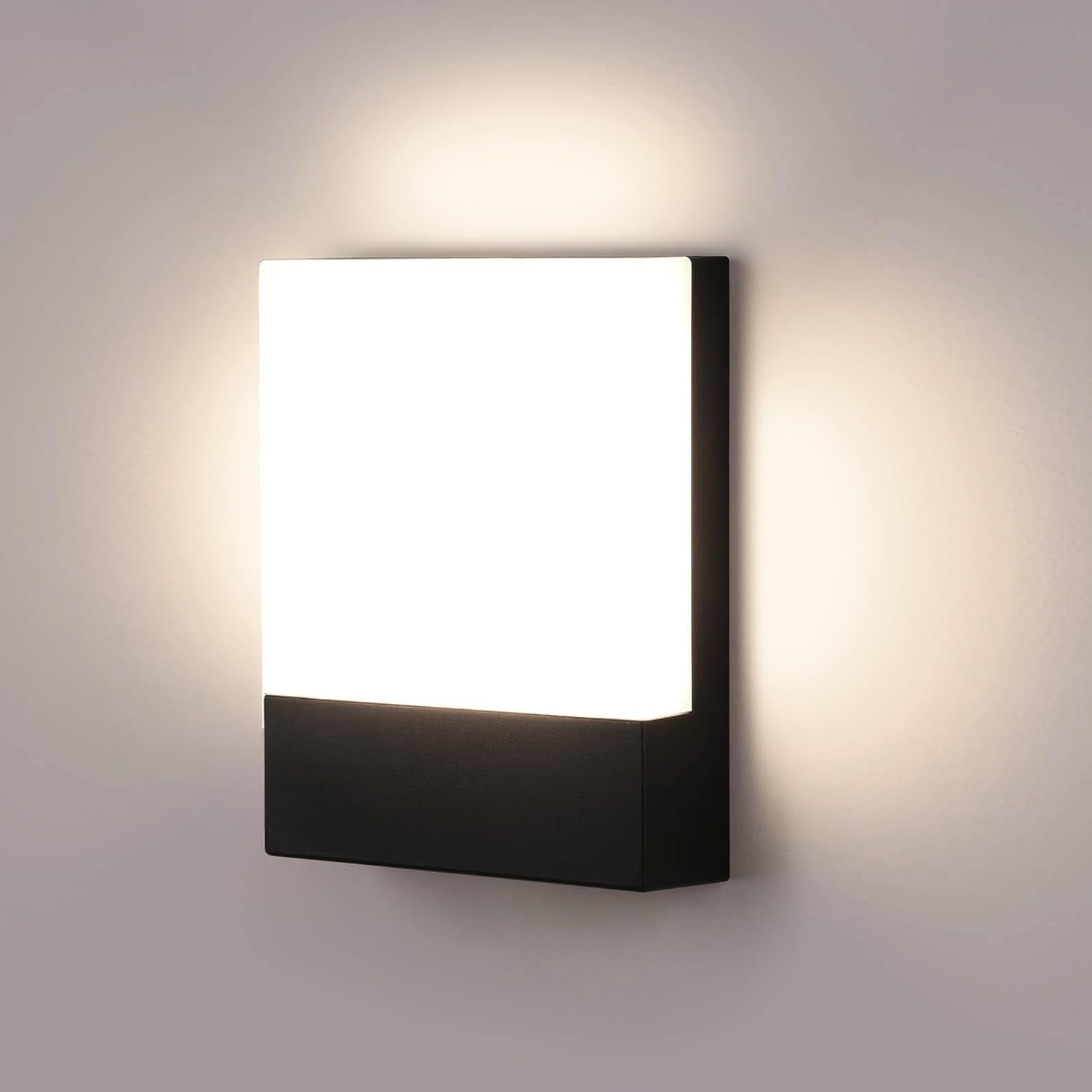 Applique Da Parete Esterno 18W Lampada Da Parete Led Esterna Impermeabile IP65 Luce a Muro in Alluminio Esterni Luci Da Parete per Balcone Giardino Veranda Garage Patio 4000K - Bianco Neutre