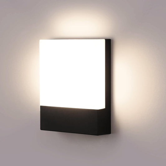 Applique Da Parete Esterno 18W Lampada Da Parete Led Esterna Impermeabile IP65 Luce a Muro in Alluminio Esterni Luci Da Parete per Balcone Giardino Veranda Garage Patio 4000K - Bianco Neutre
