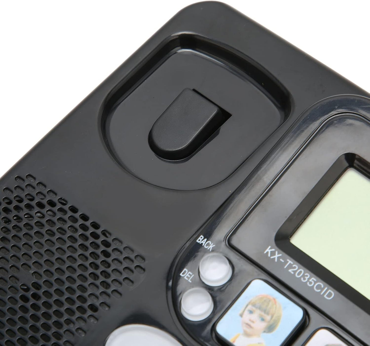 Big Button Phone per Anziani, Pulsanti Con Filo Fisso per Foto Telefoniche per Pazienti Con Suono Chiaro Supporto a Doppia Porta Che Memorizza 3 Numeri Comunemente Usati (Nero)