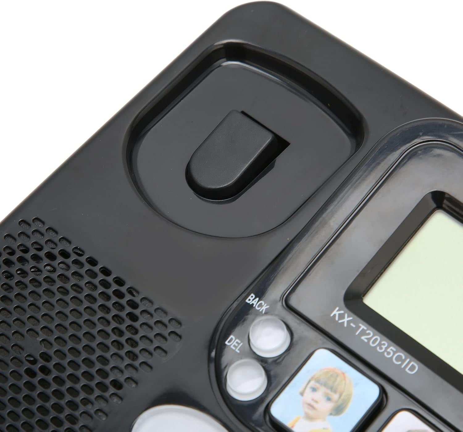 Big Button Phone per Anziani, Pulsanti Con Filo Fisso per Foto Telefoniche per Pazienti Con Suono Chiaro Supporto a Doppia Porta Che Memorizza 3 Numeri Comunemente Usati (Nero)