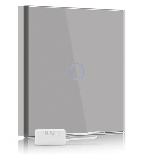Interruttore Dimmer a LED, Dimmer Touch, 1 X 2 Vie, in Vetro Touch Screen, Funziona Con Dimmer Lampadine a LED