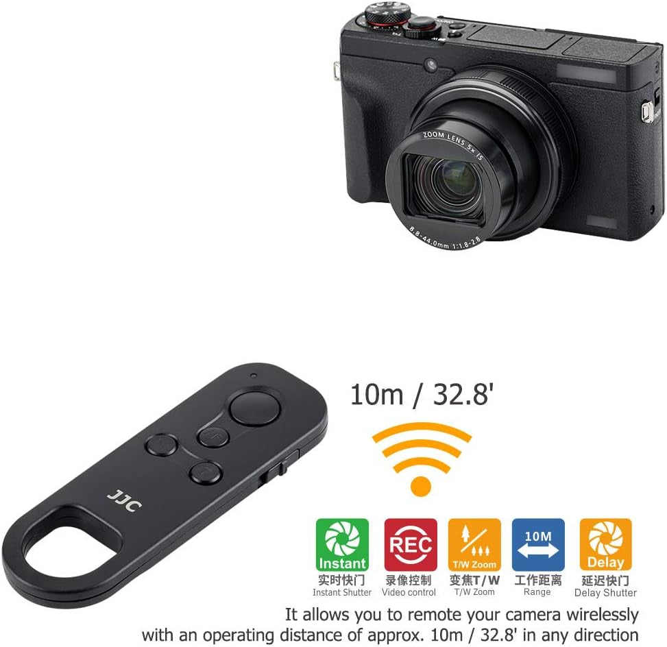 BR-E1 Telecomando Wireless Bluetooth per Canon EOS R10 R7 R3 R5 R6 R RP 90D 77D 850D 800D 200D II, 200D M50 M200, 6D Mark II, M6 Mark II, G5 X Mark II, G7 X Mark III, SX70 HS